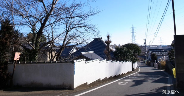 蒲原宿に続く道